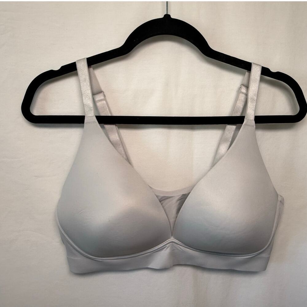 SOMA Enbliss Luxe Plunge Bralette, Tranquility Gray, Size XL